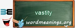 WordMeaning blackboard for vastity